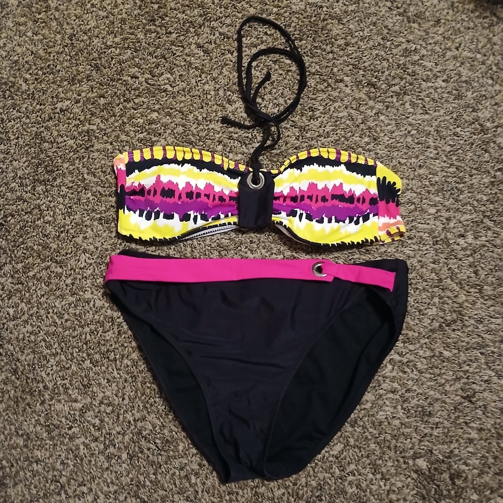 Faded Glory Bikini Swimsuit Mix Sizes Large Medium Black Pick Yellow
